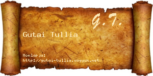 Gutai Tullia névjegykártya